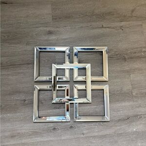 Modern Silver Geometric Wall Decor - Acrylic
